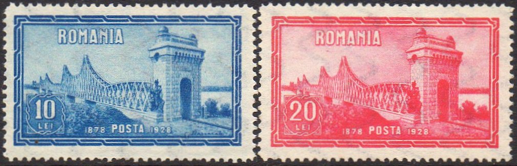 Cernavoda Railway Bridge Stamp King Carol I Bridge Anghel Saligny Bridge 